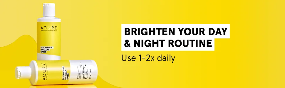 Acure Brightening Micellar Water 8 fl oz (236 ml) - use 1-2x daily