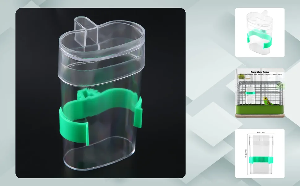 Garosa parrot-water supply-automatic parrot-water donor-bowl transparent practical bird-water-drinking feeding bottle - Haustierbedarf