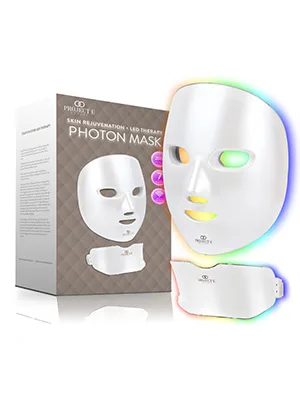 Project E Beauty Photon skin rejuvenation mask for the face and neck wireless LED photon 7 colors light treatment anti-aging fold removal mask - product information 3