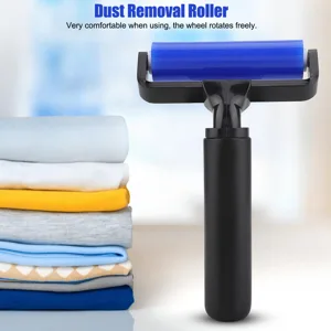 Dust Removal Roller Four Sizes Sticky Roller Lint Roller Antistatic Roller Brush Hand Cleaner(4") - Dust Removal Roller