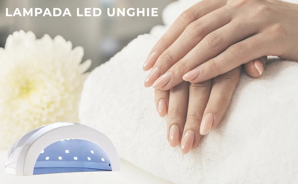 Squado semi-Permanent LED nail stove for manicure and pedicure UV lacquer nail dryer 48 W automatic start sensor with the possibility to set 3 Timer 5S-30S-60s - 1 Stück.