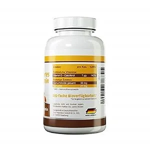 Health+ Micellar Curcumin - 60 capsules with turmeric extract high bioavailability Made in Germany - Curcumin