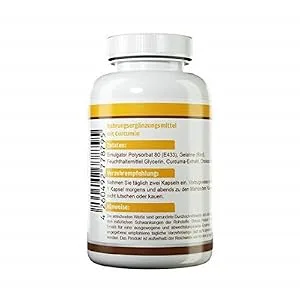 Health+ Micellar Curcumin - 60 capsules with turmeric extract high bioavailability Made in Germany - Curcumin