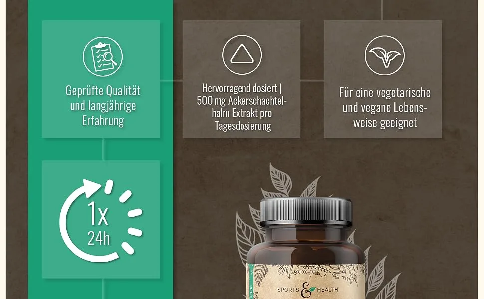 Approach box capsules - 500mg per capsule - 180 capsules - tin cabbage - vegan - arable box extract - laboratory test - checked in Germany - Ackerschachtelhalm