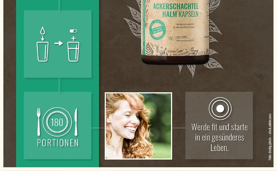 Approach box capsules - 500mg per capsule - 180 capsules - tin cabbage - vegan - arable box extract - laboratory test - checked in Germany - Ackerschachtelhalm