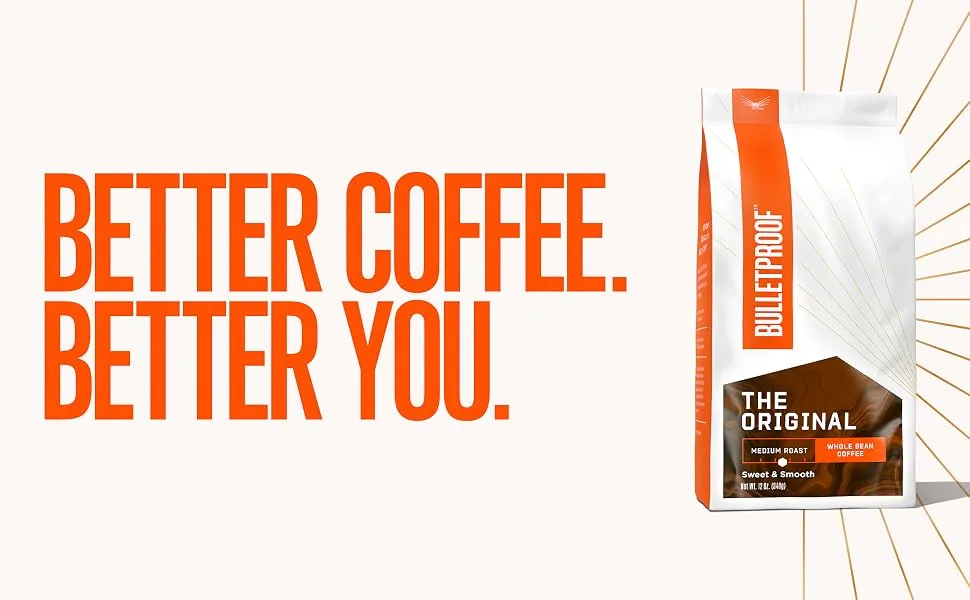 BulletProof Coffee The Original Medium Roast Whole Bean 12 oz (340 g) - bulletproof coffee, keto coffee, fuel, no crash, jitter free, toxin free, mold free, organic coffee