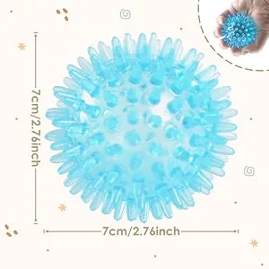 Hedgehog ball massage ball - soft & massage ball with knobs - helps relieve tension and stress blue 6cm - Igelball Massageball