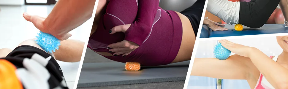 Hedgehog ball massage ball - soft & massage ball with knobs - helps relieve tension and stress blue 6cm - Weich & massageball mit Noppen