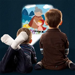 Binnan Children's Projector Flashlight Children's Projection Lamp Toy with 4 Fairy Tales 32 Slides - Geschichte Taschenlampe