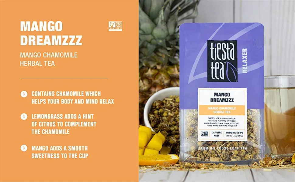 Tiesta Tea Company Premium Loose Leaf Tea Mango Dreamzzz Caffeine Free 1.5 oz (42.5 g) - Mango Dreamzzz