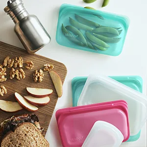 Stasher Reusable Silicone Food Bag Sandwich Size Medium Raspberry 15 fl oz (450 ml) - Silicone, Storage, Bag, Reusable, Gallon, Sandwich, Ziploc, Alternative, Freezer, Plastic, Snack