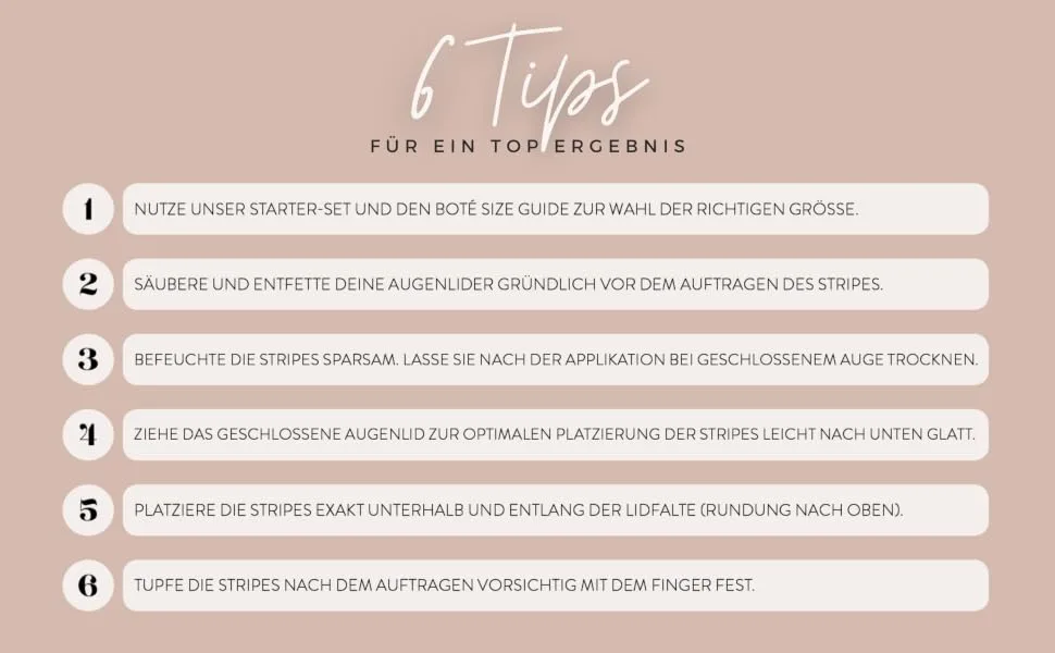 Bot 144 Slutoper Stripes for eyelid lift without surgery - Dermatest "very good" - Breathable mash technology - eyelid stripes invisible 144 x m - 6 anwendungstips