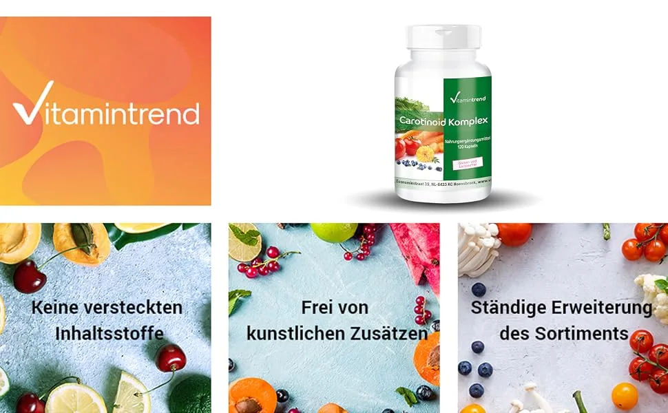 Carotenoid Complex - 120 capsules - vegan - natural antioxidants - multi-carotenoid mix - carotenoid capsules | Vitamintrend  - product information 1