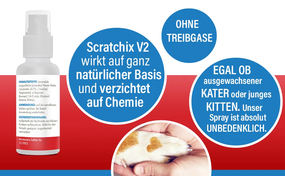 Adema Natural Scratchix V2 - Anti Kratz Spray Medium for scratching for inside outside furniture textiles carpet curtains 50ml content - product information 3