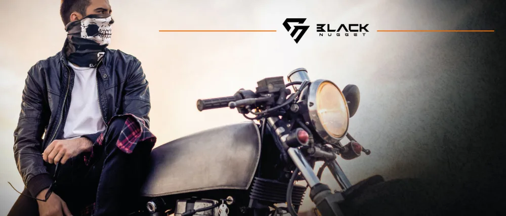 Blacknugget Printed multifunctional cloth with unusual design - high -quality storm hood as a heat and protective cloth - neckerchief face shield face mask - different pattern unit size deadhead 1 - Blacknugget - Hochwertige Produkte für Auto und Motorrad