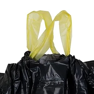 Tear-resistant garbage bags 120L Black - WITH DRAWSTRING - 100% Recycled - XXL garbage bags (50 to 1000 bags selectable) (50) - Zugband
