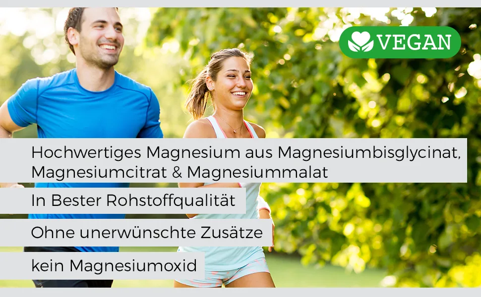 Magnesium complex 375mg elementary magnesium per daily dose.Magnesiumbisglycinat magnesium citrate magnesiummalate high dose vegan (180 capsules) - Magnesium Komplex