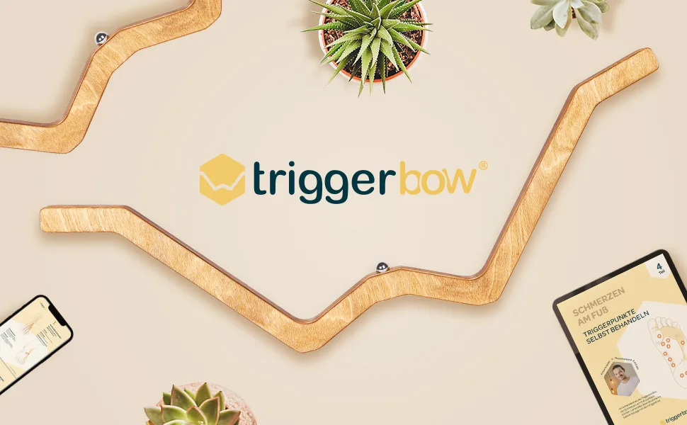 TRIGGERBOW trigger point massager for back neck shoulder trigger point presser made of wood - triggerbow massagegerät aus holz