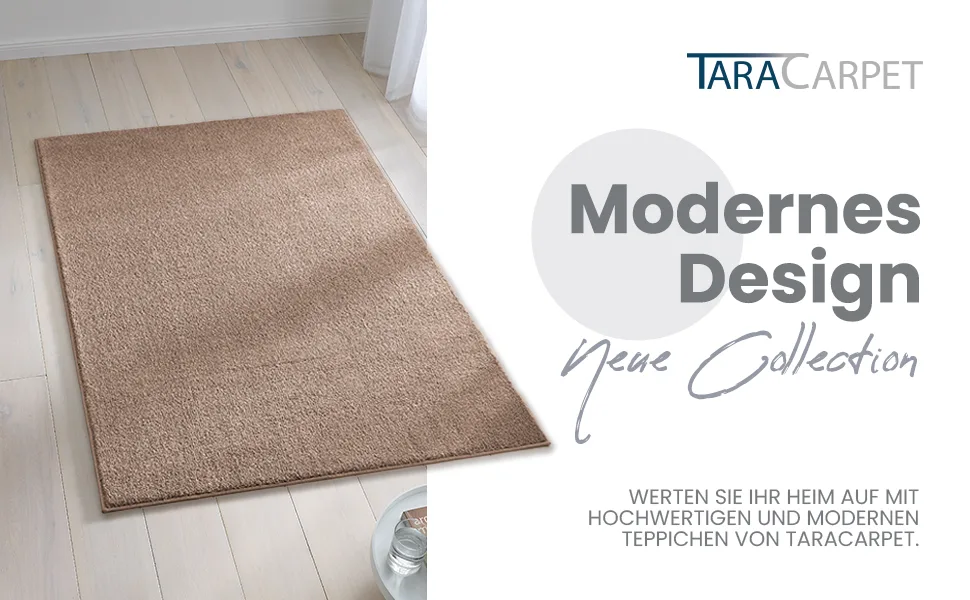 Taracarpet bath mat Fiona non-slip washable bathroom carpet very soft and can be combined as a set plain anthracite 080 cm round - DESIGN