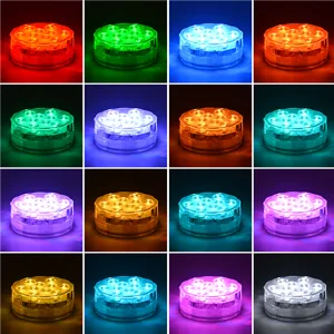 Multicolor remote control RGB LED underwater lighting waterproof color change Led Magic Light for Vase Base Floral aquarium pond wedding (1piece flower) - product information 2