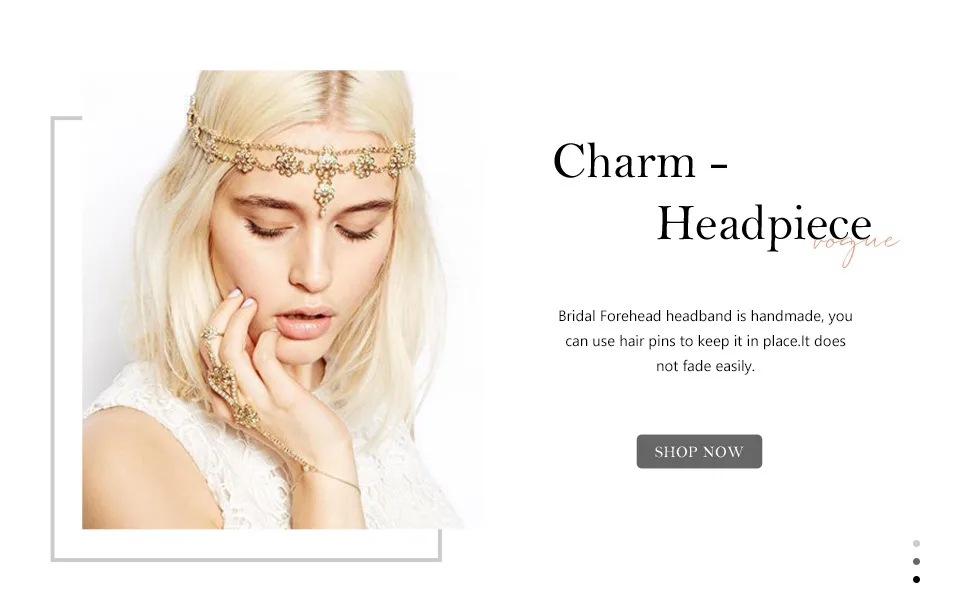 Fashband Boho Flower Head Chain Gold Pearl Headband Pearl Hair Accessories for Women - Boho Blumen-Kopfkette