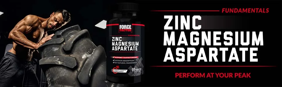 Force Factor Zinc Magnesium Aspartate 60 Tablets - Perform at your peak