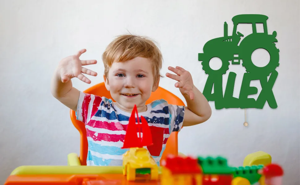 Night light I Tractor lamp personalized with name for boys young men man children gifts - Nachtlicht Traktor mit Namen