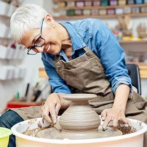 Force Factor Forebrain Gummies Memory Support Mixed Berry 60 Gummies - Older Woman in Pottery Class