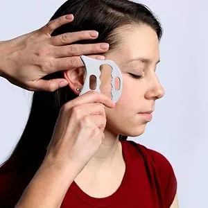 Tansozer Gua Sha Scraper Massage Tool Medical Grade Stainless Steel Scraping Massage Tool Fascia Style C - guasha