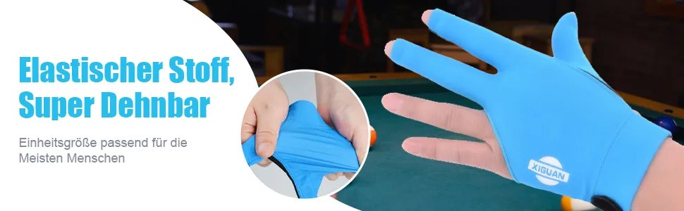 MagiDeal 3- Billiard Snooker Cue for Left Hand Blue - 3-Finger- Billard Snooker Queue für Linke Hand