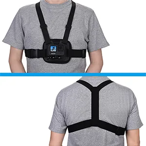 Supy chest bracket adjustable chest strap breathable material compatible with all GoPro Akaso DJI Osmo and other action cameras black - gopro brustgurt action cam brustgurt brustgurt für gopro brustgurt gopro hero 9 brustgurt