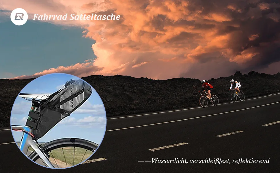 ROCKBROS Bicycle Saddle Bag 100% Waterproof IPX7 10L Bicycle Bag Rear Wheel Bag Seat Bag - product information 1