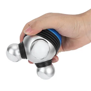 Mini massage neck massage device vibration massager at home hand body massage device with LED light for head neck legs Portable back massager for relaxing the muscles (blue) - Körper Massagegerät