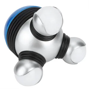 Mini massage neck massage device vibration massager at home hand body massage device with LED light for head neck legs Portable back massager for relaxing the muscles (blue) - Körper Massagegerät