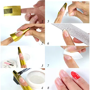 Self-adhesive nail stencils nail form for nail art nail stencils for gel nails & nail extensions (144 pieces) - product information 3