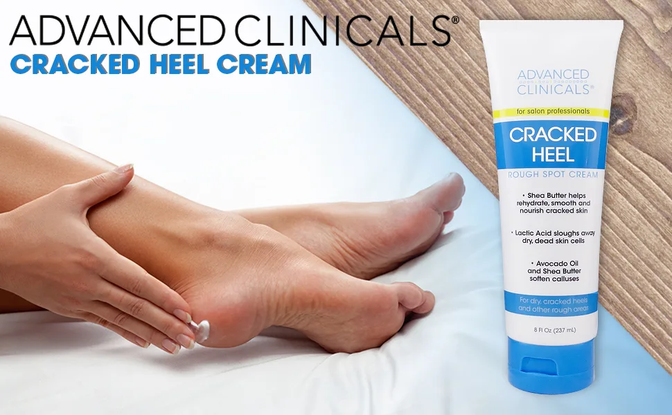 Advanced Clinicals Cracked Heel Rough Spot Cream 8 fl oz (237 ml) - ac057
