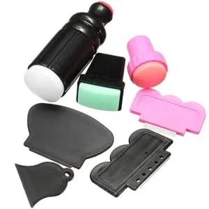 Frcolor 3 Pieces Nail Stamp with 4 Pieces Nail Design Stamp Scraper Nail Art Accessories - product information 5