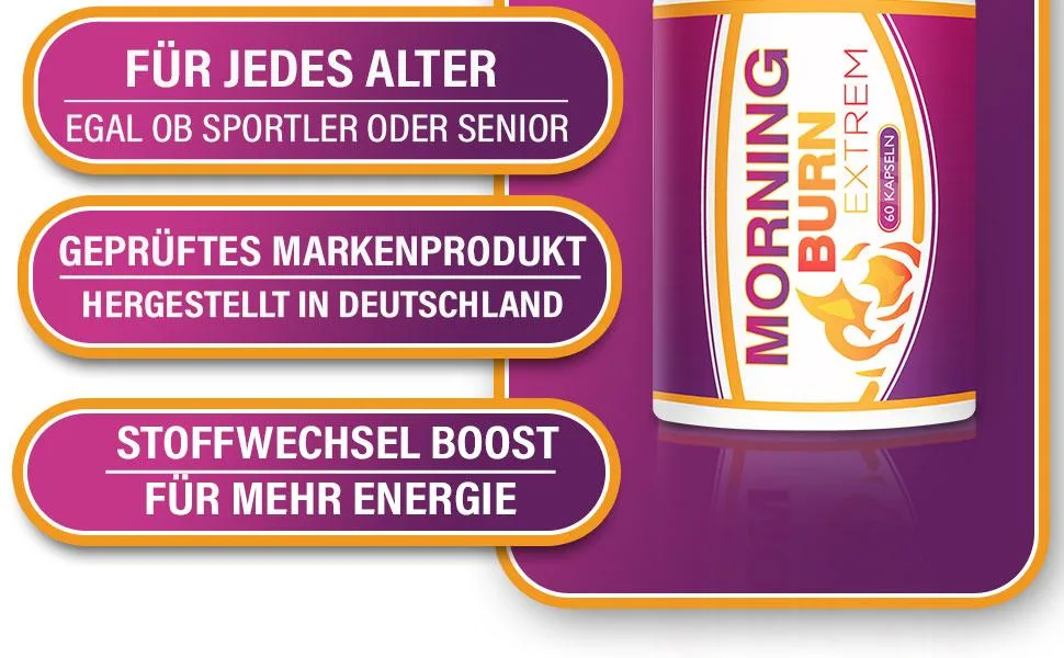 Adema Nutrition MORNING BURN original capsules Extreme for men and women KETO high dose & vegan ENERGY FAST & STRONG - Content 2