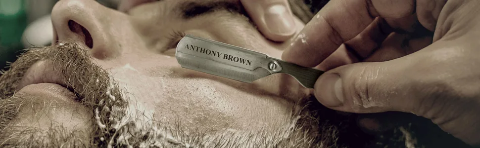 Anthony Brown razor wood in black or silver - unique blade head for more precision - with changing blades and etui - razor set ... (silver) - Anthony Brown - Rasiermesser holz silber