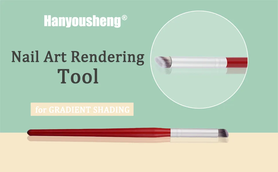 HanyoSheng nail art rendering tools dab brush nail design brushes pigment brushes pigment application for professional use or use at home for UV gel and wrong nails - product information 1