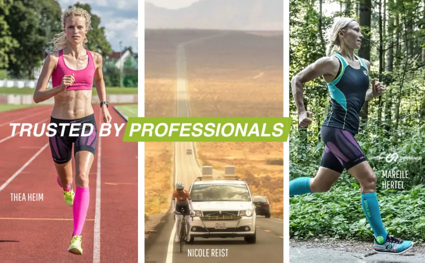 Sport compression stocking under pressure Runattack compression: 18-21mmhg i high performance running stocking size.35-38 (calf scope: 28-38cm) anthracite - Trusted by professionals