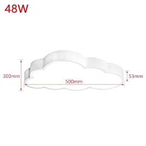 Uisebrt 48W LED ceiling lamp clouds ceiling lamp dimmable with remote control lamp children's room cloud children's room lamp modern for kindergarten bedroom - Technisch Daten