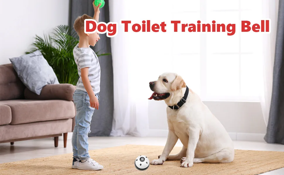FDIT pet training press bell dog door bell and press bell iron robust durable pet bell for dog toilet training bell blue - product information 1