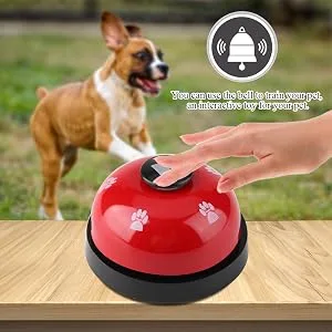 FDIT pet training press bell dog door bell and press bell iron robust durable pet bell for dog toilet training bell blue - product information 2