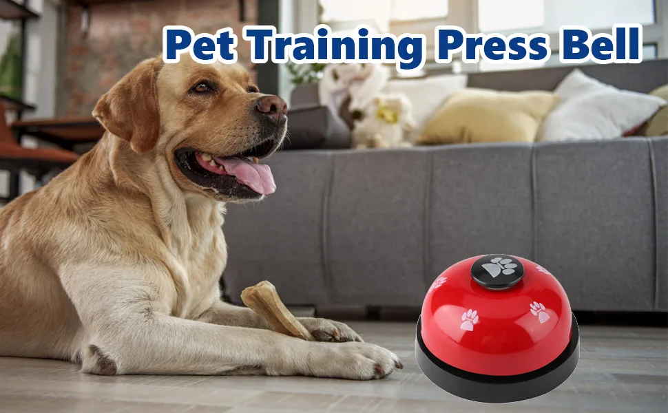 FDIT pet training press bell dog door bell and press bell iron robust durable pet bell for dog toilet training bell blue - product information 3