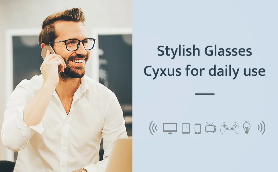 Cyxus glasses blue light filter glasses without strength anti-blue lights from laptops smartphones tablets and other screens 04-matt-black - Blaulichtfilter Brille