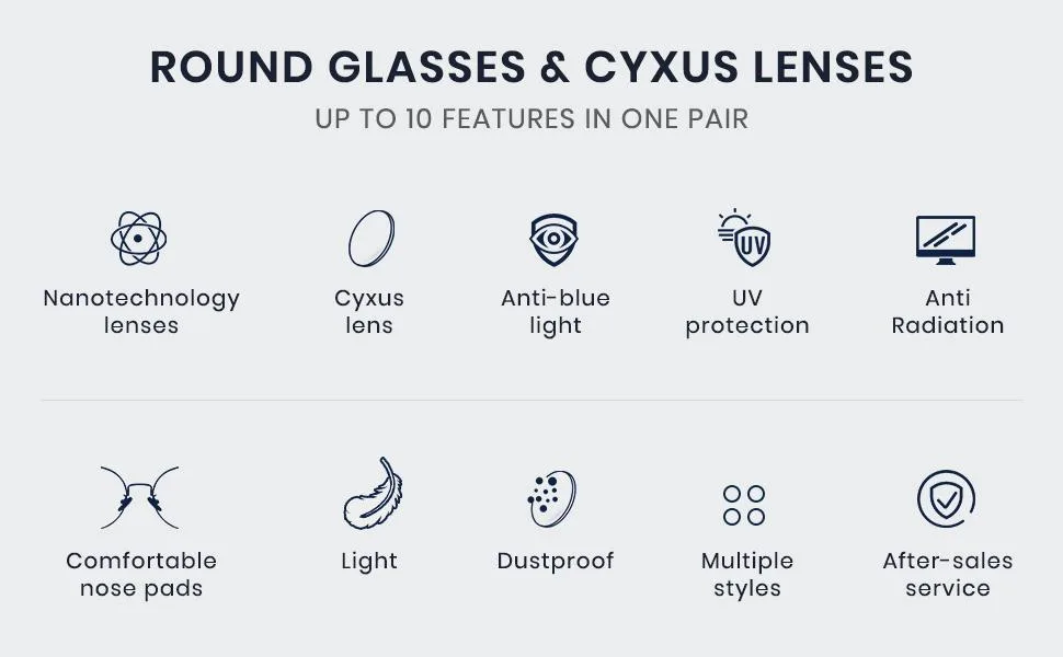Cyxus glasses blue light filter glasses without strength anti-blue lights from laptops smartphones tablets and other screens 04-matt-black - Blaulichtfilter Brille