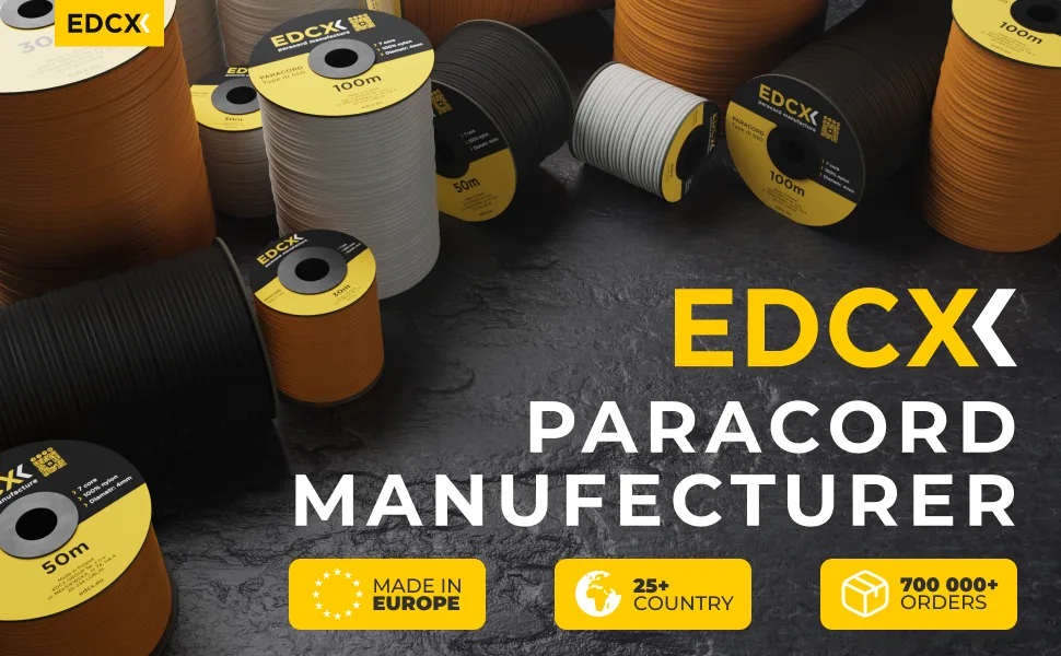 EDCX Paracord Tactical Lanyard Made in Ukraine spiral cable elastic key trailer from Paracord Belt Attachment Belt Attachment (Black) - Lanyards