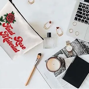 LEVLO Bachelorette Party Zippered Cosmetic Bag Inspired by the TV Series "Final Rose" Final Rose Materia  - product information 6