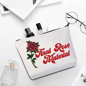 LEVLO Bachelorette Party Zippered Cosmetic Bag Inspired by the TV Series "Final Rose" Final Rose Materia  - product information 8